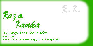 roza kanka business card