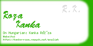 roza kanka business card